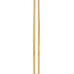 Pair of Anomaly 88 skis with pale tops and dark tips, long narrow profile
