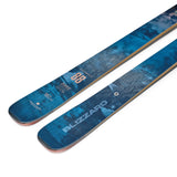 Blue Anomaly 88 skis with gold edges, “88” graphic and logo on top