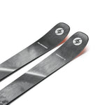Blizzard Anomaly 84 skis top view, dark grey decks with logo circles