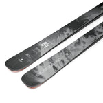 Blizzard Anomaly 84 skis side close-up, dark grey base with 84 graphic