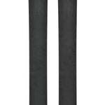 Pair of orange and black skis with circular Blizzard logos on tips