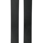 Pair of black skis with orange tips and side graphics, showing Blizzard logo