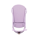 Union Women's Juliet Snowboard Bindings 2025 - A lilac-colored snowboard binding with a textured top plate and rounded edges.