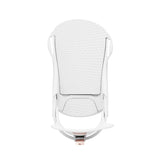 Union Women's Juliet Snowboard Bindings 2025 - A white snowboard binding with a textured top plate and rose gold buckles.