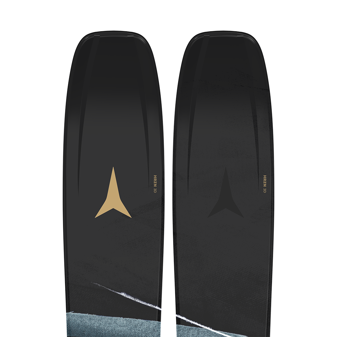 Atomic Women's Maven 94 CTI Skis 2026 - Black skis with a gold logo on top, featuring a textured pattern and a subtle sheen.