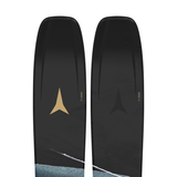 Atomic Women's Maven 94 CTI Skis 2026 - Black skis with a gold logo on top, featuring a textured pattern and a subtle sheen.