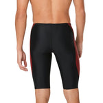 Speedo Tone Setter Jammer - Black jammer with a red stripe down the side.