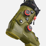 K2 Cortex 130 Zonal BOA ski boots feature a black and green design with a visible BOA dial.