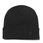 Stance Kama Merino Wool Beanie 2024 - A black beanie with a small circular logo on the front cuff.