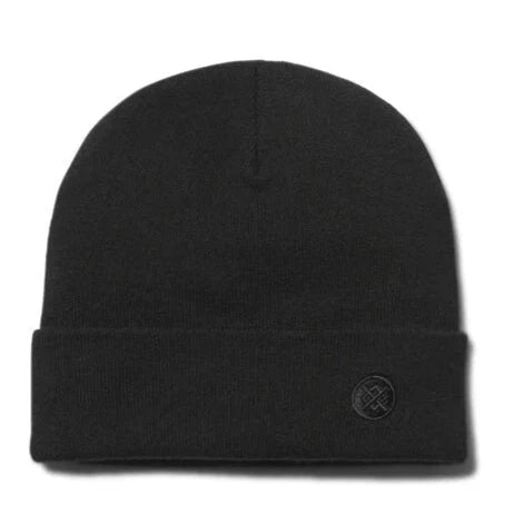 Stance Kama Merino Wool Beanie 2024 - A black beanie with a small circular logo on the front cuff.