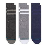 THE JOVEN C SOCK 3 PK 2025 - A three-pack of gray socks with a small white logo on the top.