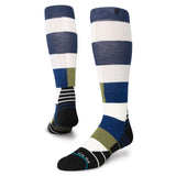 Limitations SB Sock - 2022 socks in black with blue and white stripes.