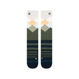 Stance Misty Snow Sock 2025 - A pair of white socks with a snowflake pattern on top.