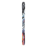 Atomic Bent Chetler 100 Skis 2025 - A black and white ski with a marbled pattern, featuring blue, red, yellow, and orange accents.