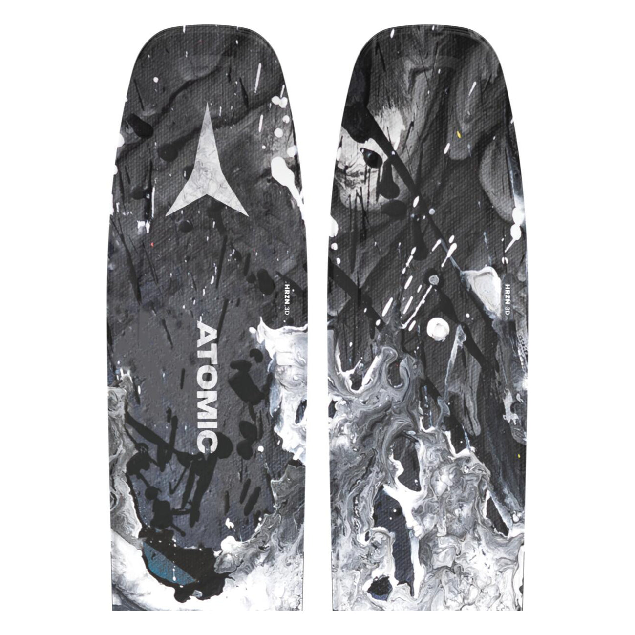 Atomic Bent Chetler 120 Skis 2025 - Black skis with white and blue accents, featuring a distinctive "Bent Chetler" logo on top.