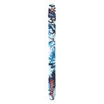 Atomic Bent Chetler 120 Skis 2025 - A pair of skis with a predominantly white base and blue marbled pattern, featuring black accents and a red logo at the top.