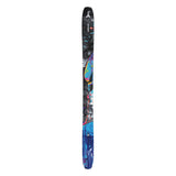 Atomic Bent Chetler 110 Skis 2025 - A black ski with a white logo and blue, pink, yellow, and purple abstract design on top of a gray marbled background.