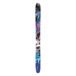 Atomic Bent Chetler 110 Skis 2025 - A pair of skis with a black base and white, pink, and blue abstract design on top.