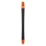 Atomic Maverick 105 CTI Skis 2025 - A pair of skis with a black top sheet and orange accents on the tips and tails.