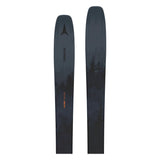 Atomic Maverick 105 CTI Skis 2025 - Black skis with a triangular logo at the top of the tip.