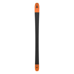 Atomic Maverick 88 TI Skis 2025 - A pair of skis with a sleek black and orange color scheme, featuring a distinctive orange tip and tail.