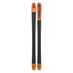 Atomic Maverick 88 TI Skis 2025 - A pair of skis with a black base and orange tips, featuring an Atomic logo on the tip of each ski.