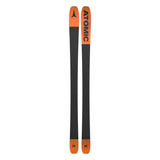 Atomic Maverick 88 TI Skis 2025 - A pair of skis with a black base and orange tips, featuring an Atomic logo on the tip of each ski.