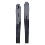Atomic Maverick 88 TI Skis 2025 - A pair of skis with a dark gray base and black tips, featuring a distinctive "A" logo at the tip of each ski.