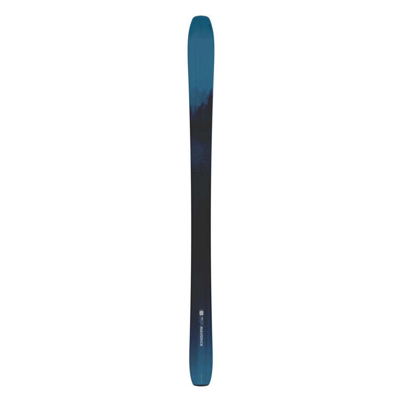 Atomic Maverick 95 TI Skis 2025 - A pair of skis with a sleek, modern design and a subtle gradient effect on the top sheet that transitions from dark blue to light blue.