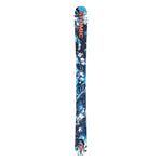 Atomic Junior's Bent Chetler Mini 133-143 Skis 2025 - A blue and white ski with a black logo on the top and a red logo at the bottom.