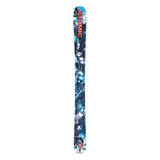 Atomic Junior's Bent Chetler Mini 133-143 Skis 2025 - A blue and white ski with a black logo on the top and a red logo at the bottom.