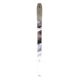 Atomic Women's Maven 93 C Ski 2025 - A white ski with a purple logo at the top and a geometric pattern on the middle section.