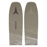 Atomic Women's Maven 93 C Ski 2025 - A gray ski with a dark purple Atomic logo at the top and "Maven" written in small letters on the side.
