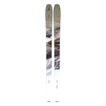 Atomic Women's Maven 93 C Ski 2025 - A pair of skis with a white base and a geometric pattern in shades of brown, gray, and black.