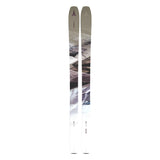Atomic Women's Maven 93 C Ski 2025 - A pair of skis with a white base and a geometric pattern in shades of brown, gray, and black.