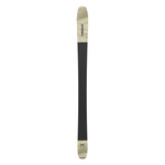 Atomic Women's Maven 93 C Ski 2025 - A black and white ski with a geometric pattern on the top of the tip and tail.