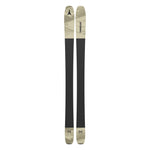 Atomic Women's Maven 93 C Ski 2025 - A pair of skis with a white base and black top, featuring a geometric pattern on the top portion.