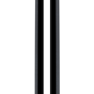 Dark slate Atomic Maven skis, close side view showing slender profile and parallel edges