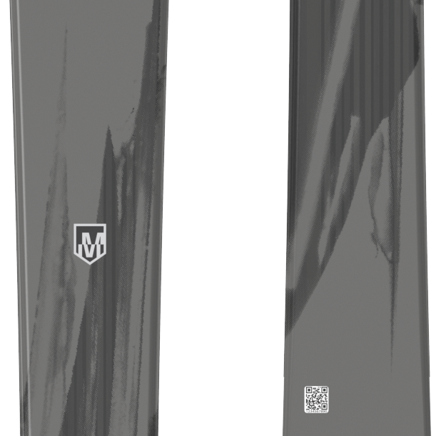 Atomic Maverick 96 CTI skis, dark gray with arrow graphics and Atomic branding.