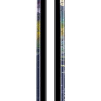 Atomic Bent Chetler 90 skis, narrow side profile with black and thin stripe details