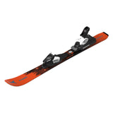 Atomic Junior's Maverick System Skis 70-90 with C5 Bindings - A pair of skis with a black and red color scheme, featuring a distinctive white logo on the top.