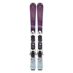 Atomic Junior's System Skis 100-120 with C5 Bindings - Purple skis with a gold logo and black bindings.