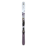 Atomic Women's Maven 86 System Skis with M10 Bindings - White skis with black bindings and a gold logo on top.