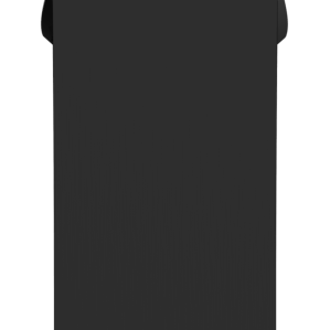 Junior bent skis side view, dark base with narrow profile