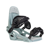 Arbor Women's Acacia Snowboard Binding - A light blue snowboard binding with a white logo on top and black buckles.
