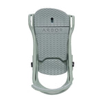 Arbor Women's Acacia Snowboard Binding - A light gray snowboard binding with a textured top surface and black screws.