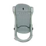 Arbor Women's Acacia Snowboard Binding - A light gray snowboard binding with a textured top surface and black screws.