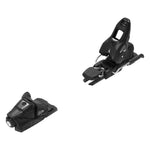Atomic Stage 10 Ski Bindings 2025 - Black bindings with silver hardware and a white logo on the top plate.