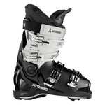 Atomic Women's Hawx Ultra 85 Ski Boot 2025 - A white and black ski boot with a strap at the top, featuring a textured pattern on the side.