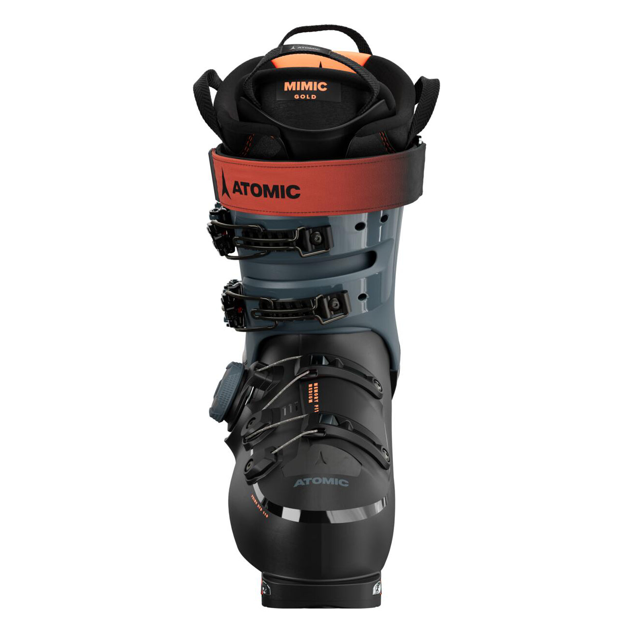 Atomic Hawx Prime XTD 110 Boa Ski Boot - Black ski boot with a sleek, modern design and silver accents on the side and toe cap.